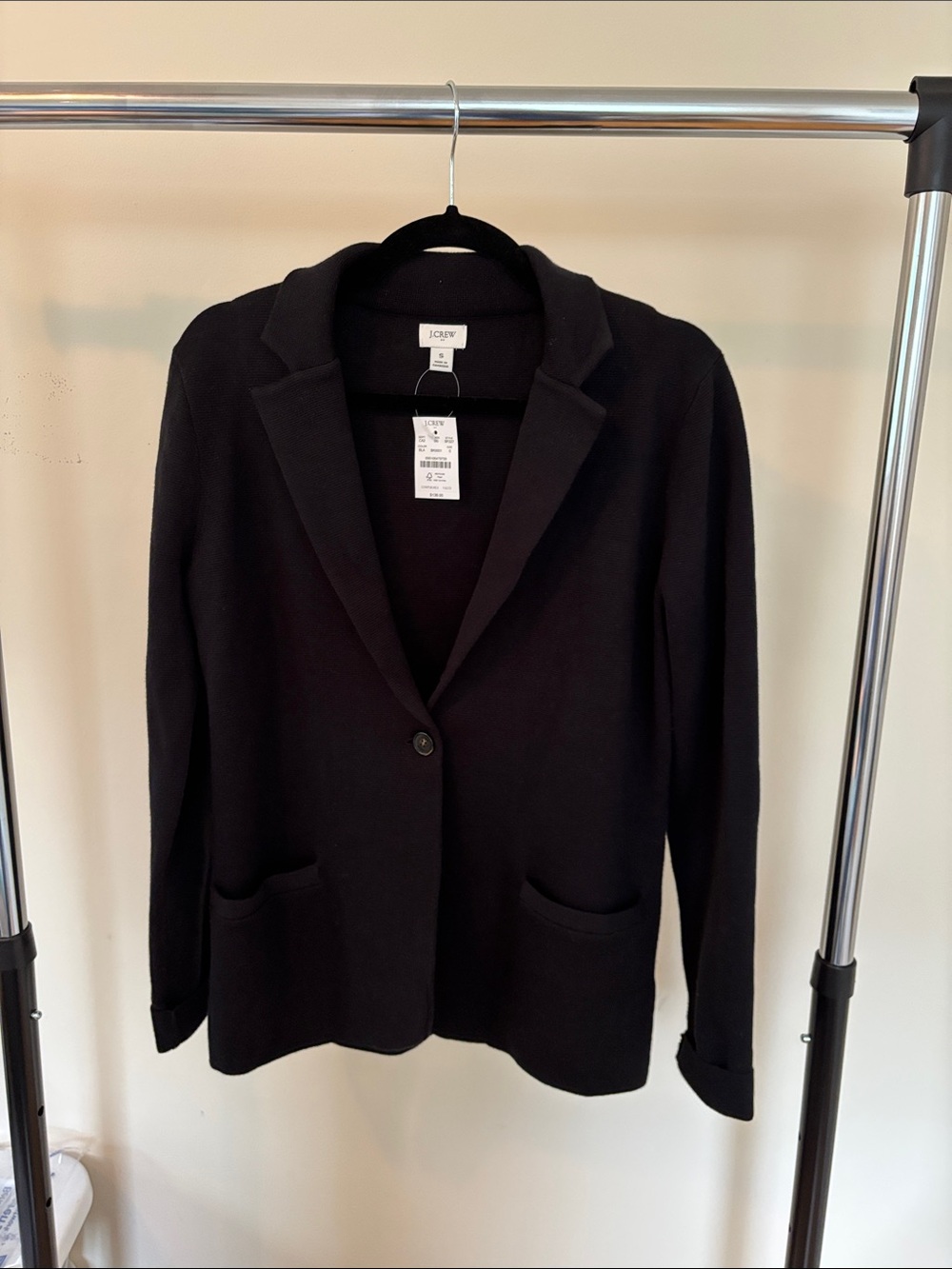 NWT J. Crew Schoolboy Blazer Knit Black